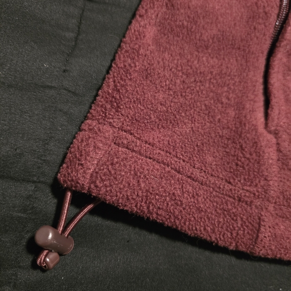 Columbia Womens Fleece Jacket Zip Up Coat Burgundy Size Small - Picture 7 of 8